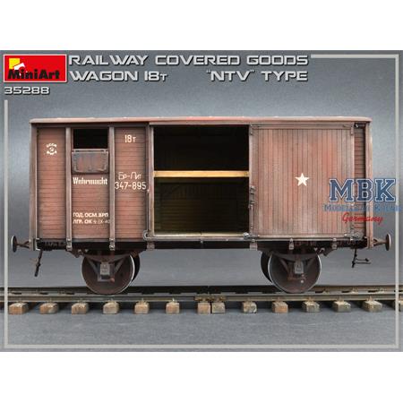 Railway covered goods wagon 18t “NTV” Type