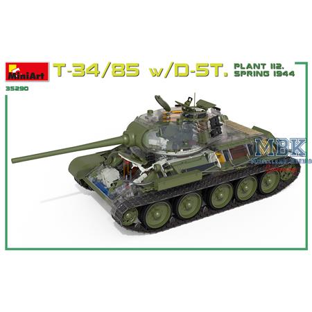 T-34/85 w/D-5T. plant 112. Spring 1944 w/INTERIOR