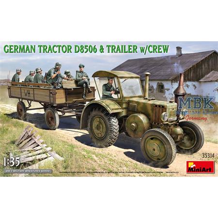 German Tractor D8506 with Trailer & Crew