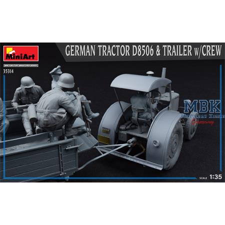 German Tractor D8506 with Trailer & Crew