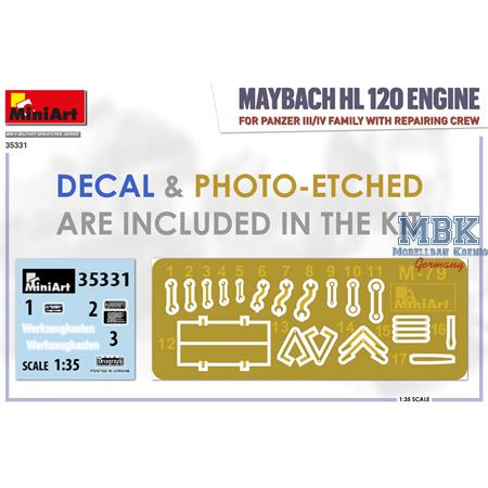 Maybach HL120 for Panzer III/IV w/repair Crew