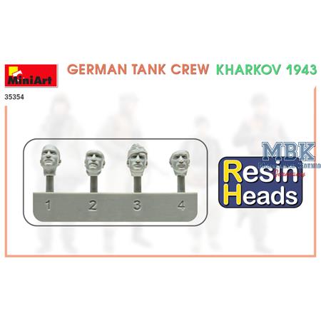German Tank Crew.Kharkov 1943. Resin Heads