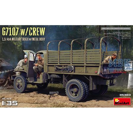 G7107 w/Crew 1,5T 4x4 Military Truck w/metal body