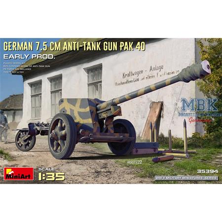 German 7,5 cm Anti-Tank Gun PaK 40 early prod.