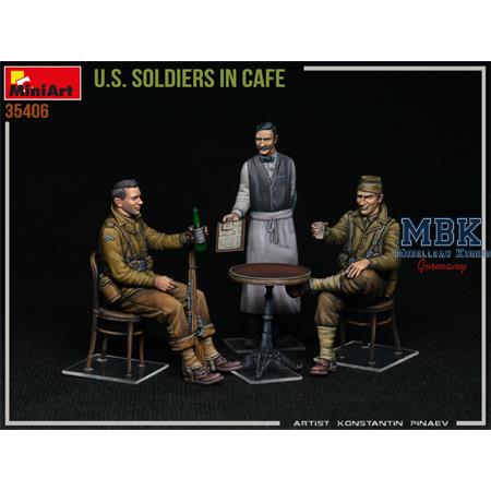 U.S. Soldiers in Cafe