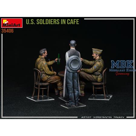 U.S. Soldiers in Cafe