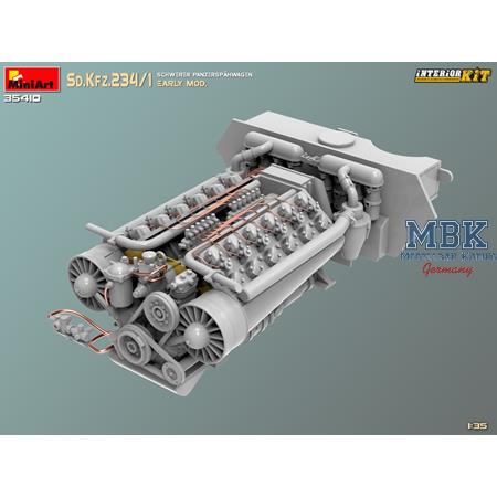 Sd.Kfz.234/1 Schwerer Panzer-Spwg. (INTERIOR KIT)