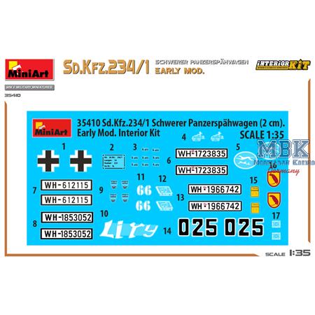 Sd.Kfz.234/1 Schwerer Panzer-Spwg. (INTERIOR KIT)