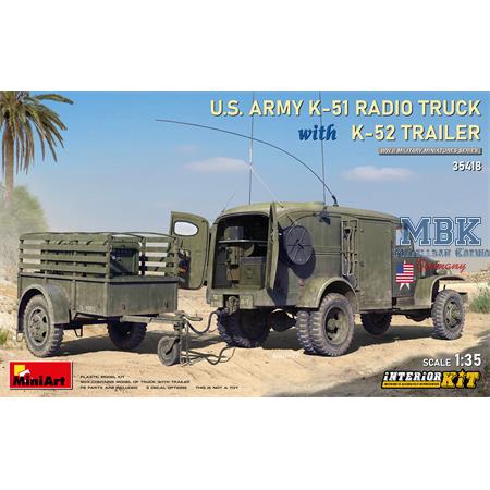 US Army K-51 Radio Truck w/K-52 Trailer - Interior