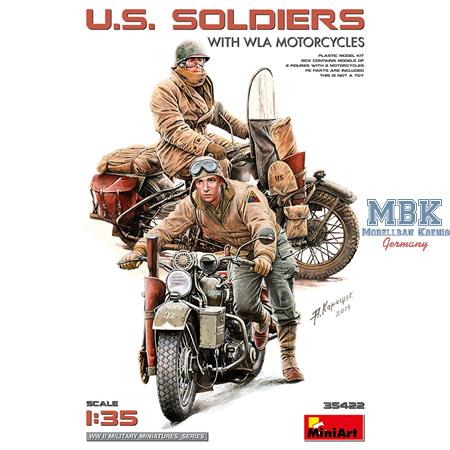 U.S. Soldiers w/ WLA Motorcycles