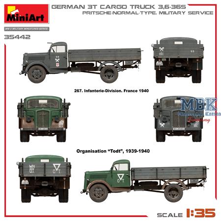 German 3t Cargo Truck 3,6-36S. Pritsche-Normal-Typ