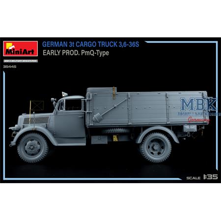 German 3t Cargo Truck 3,6-36S early PmQ-Type