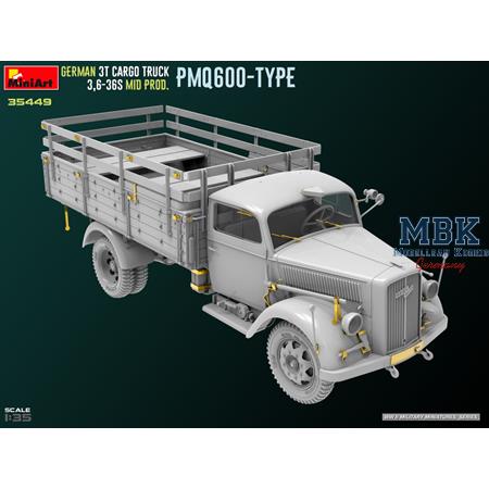 German 3t Cargo Truck 3,6-36S Mid Prod.PmQ600-Type