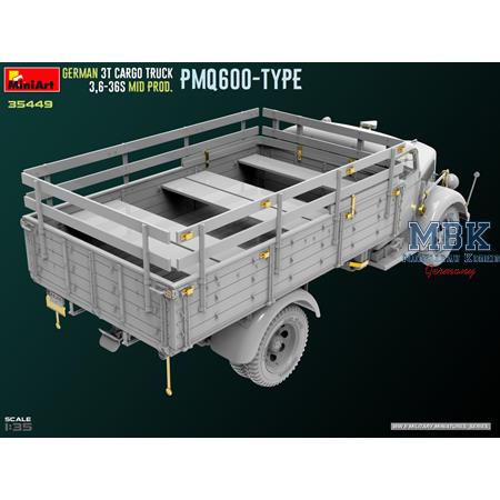 German 3t Cargo Truck 3,6-36S Mid Prod.PmQ600-Type