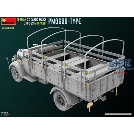 German 3t Cargo Truck 3,6-36S Mid Prod.PmQ600-Type