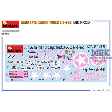 German 3t Cargo Truck 3,6-36S Mid Prod.