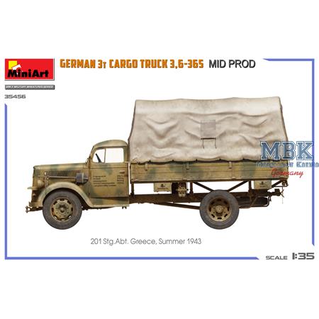 German 3t Cargo Truck 3,6-36S Mid Prod.