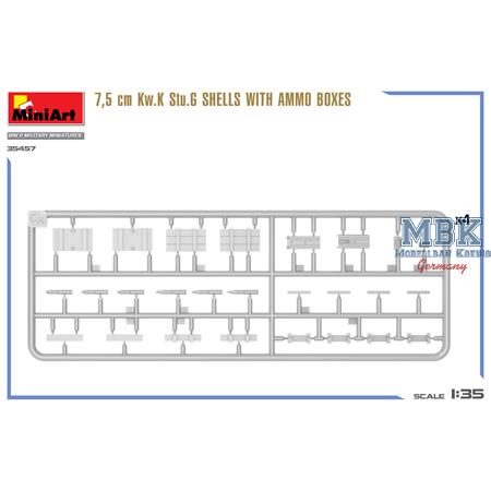 7,5 cm Kw.K Stu.G Shells with Ammo Boxes