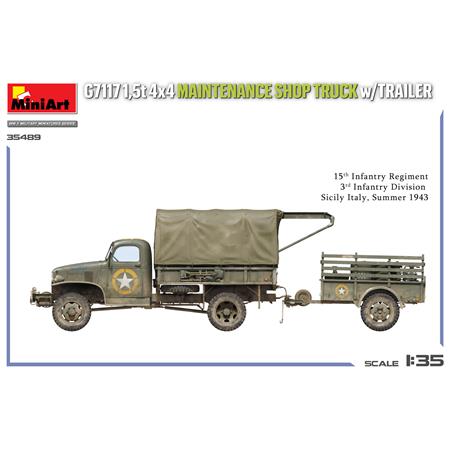 G7117 1,5t 4x4 Maintenance Shop Truck w/ Trailer