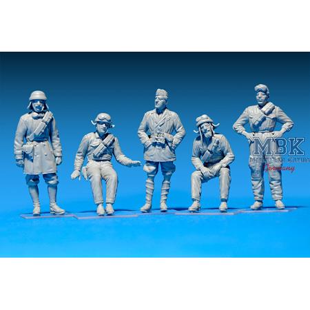 Italian Tank Crew. Resin Heads