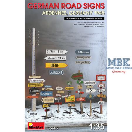 German Road Signs WW2 (Ardennes/ Germany 1945)
