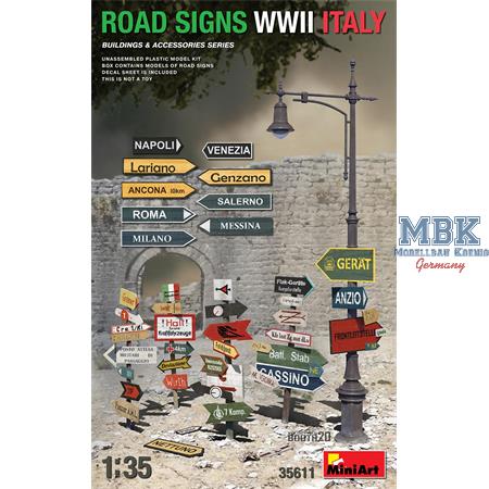 Road signs WWII Italy