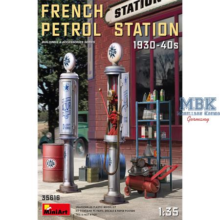 French Petrol Station 1930-40s