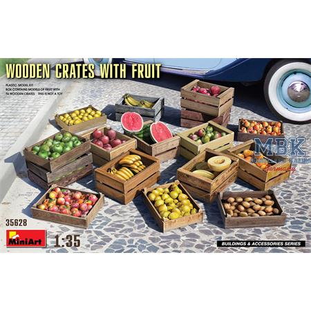 Wooden Crates with Fruit