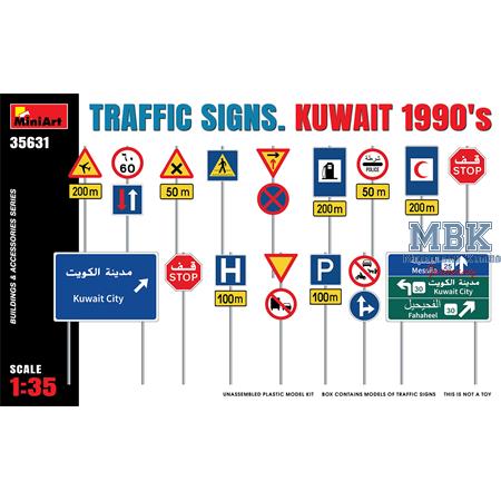 Traffic Signs. Kuwait 1990's