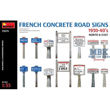 French Concrete Road Signs 1930-40's North a. East