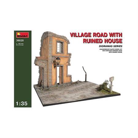 Village Road with ruined House