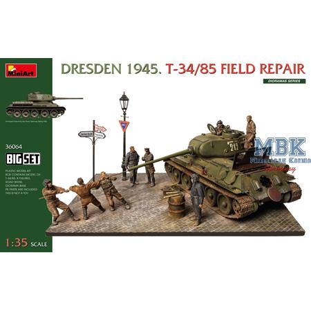 Dresden 1945. T-34/85 Field Repair BIG SET