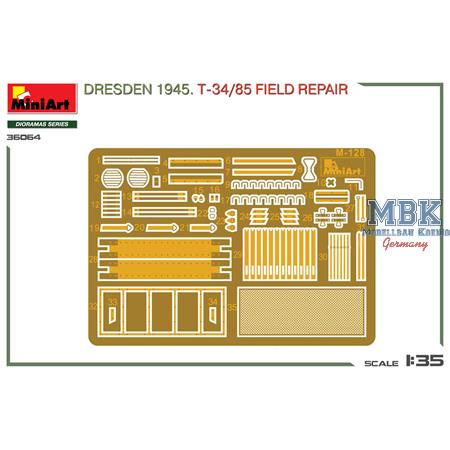 Dresden 1945. T-34/85 Field Repair BIG SET