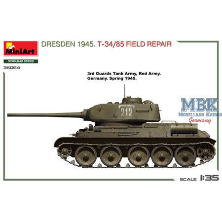 Dresden 1945. T-34/85 Field Repair BIG SET