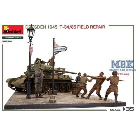Dresden 1945. T-34/85 Field Repair BIG SET