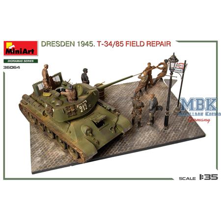 Dresden 1945. T-34/85 Field Repair BIG SET
