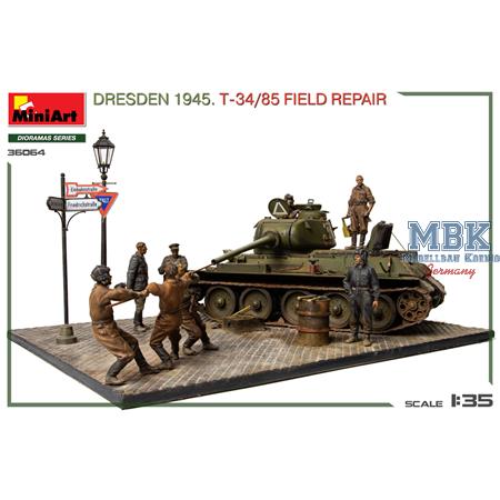 Dresden 1945. T-34/85 Field Repair BIG SET