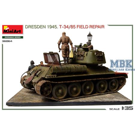 Dresden 1945. T-34/85 Field Repair BIG SET