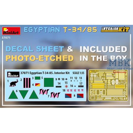EGYPTIAN T-34/85. INTERIOR KIT