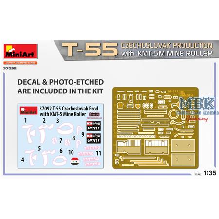 T-55 Czechoslovak Prod. with KMT-5M Mineroller
