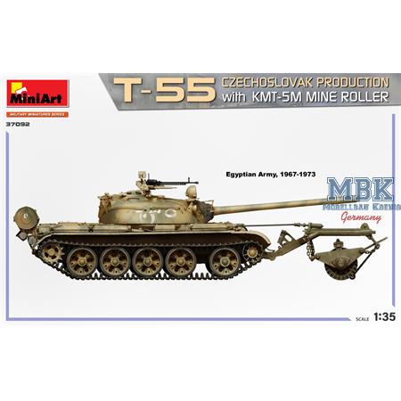 T-55 Czechoslovak Prod. with KMT-5M Mineroller