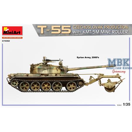 T-55 Czechoslovak Prod. with KMT-5M Mineroller