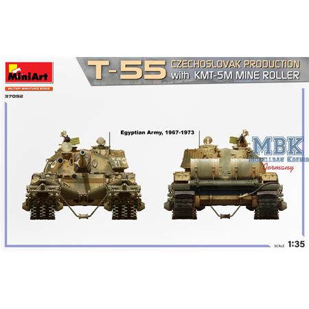 T-55 Czechoslovak Prod. with KMT-5M Mineroller