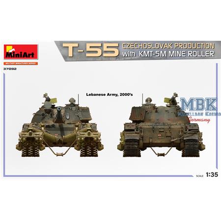 T-55 Czechoslovak Prod. with KMT-5M Mineroller