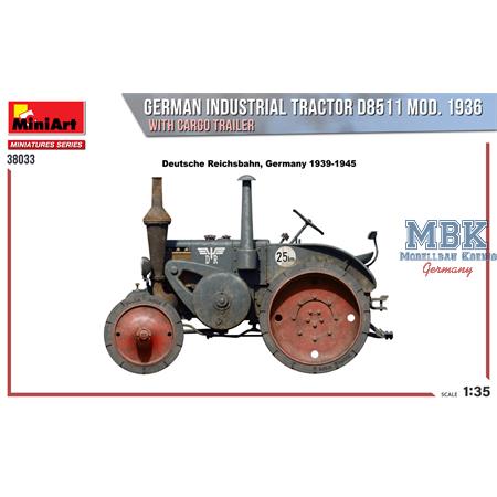 German Ind.Tractor D8511 Mod. 1936 w.Cargo Trailer