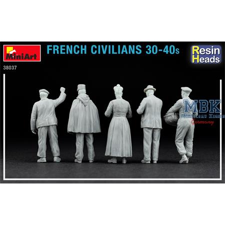 French Civilians '30-'40s. Resin Heads