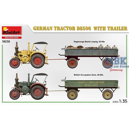 German Tractor D8506 with Trailer