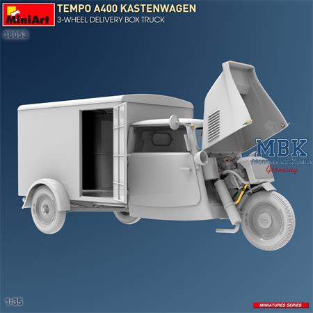 Tempo A400 Kastenwagen 3-Wheel Delivery Box Truck