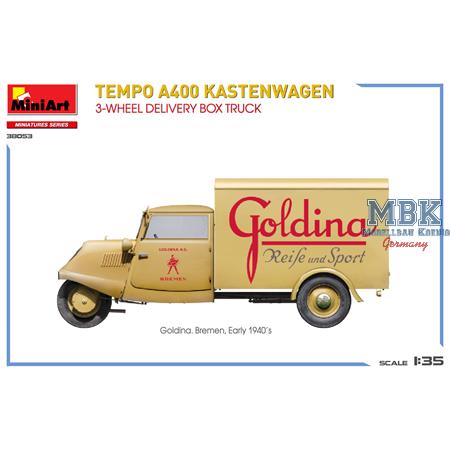 Tempo A400 Kastenwagen 3-Wheel Delivery Box Truck