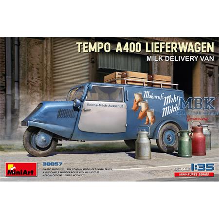 Tempo A400 Lieferwagen. Milk delivery van